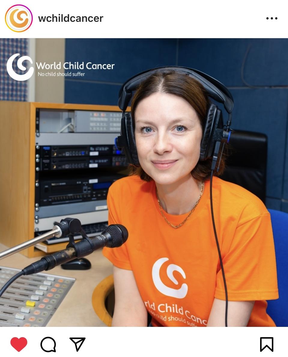 Patron of World Child Cancer, Caitriona Balfe.