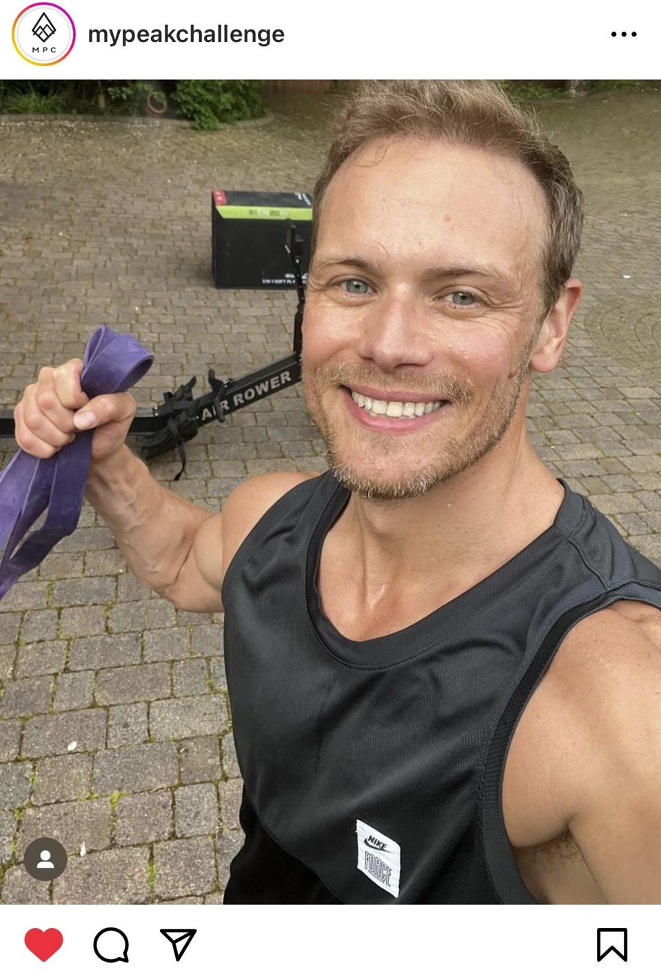 Founder of My Peak Challenge, Sam Heughan.