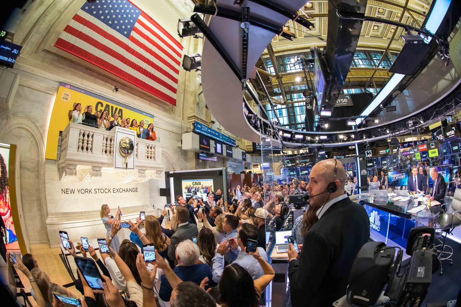 The New York Stock Exchange welcomes executives from CAVA.