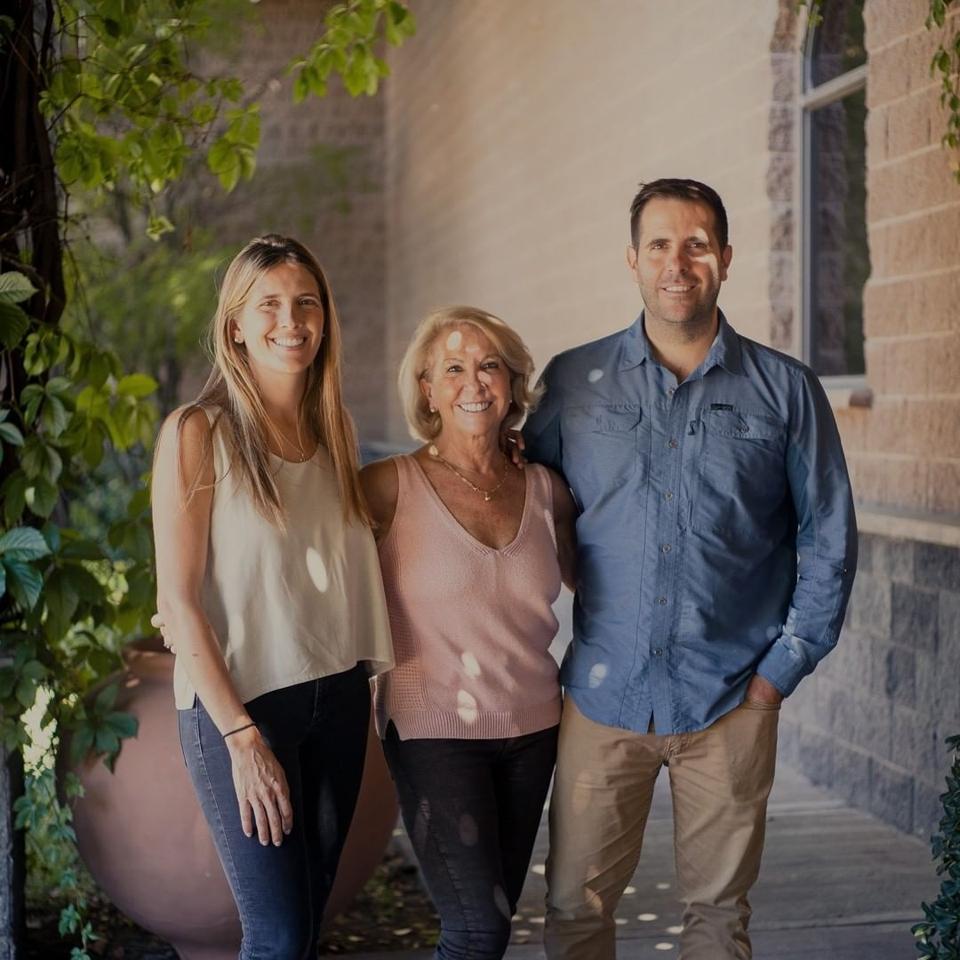 Susana Balbo (middle) with her daughter and son Susana Balbo Wines