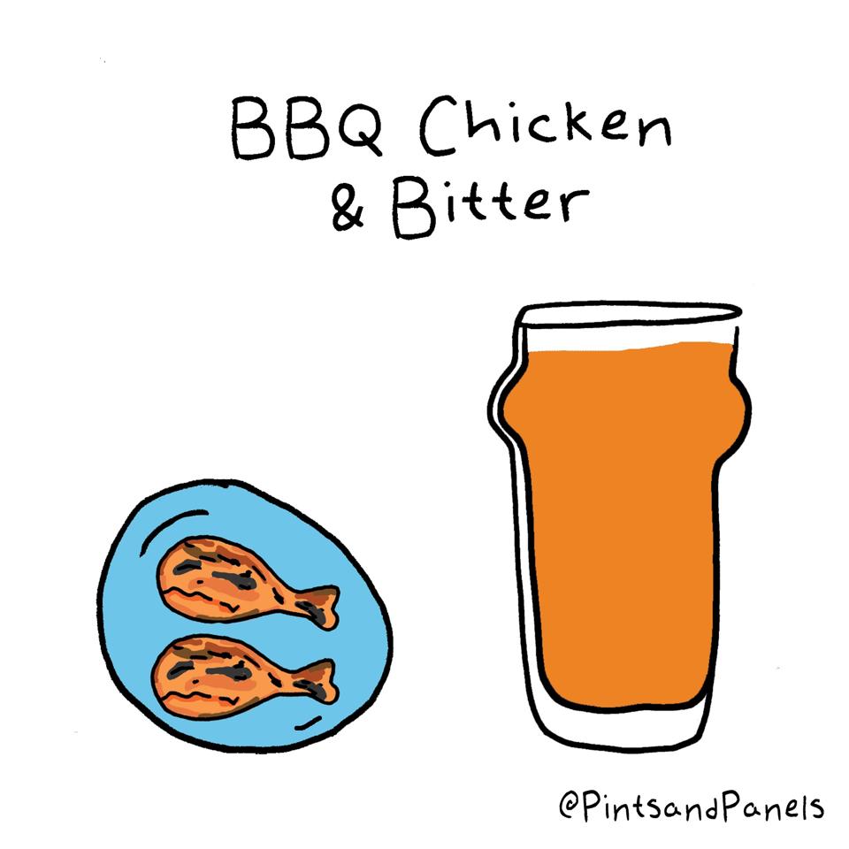 BBQ chicken and bitter