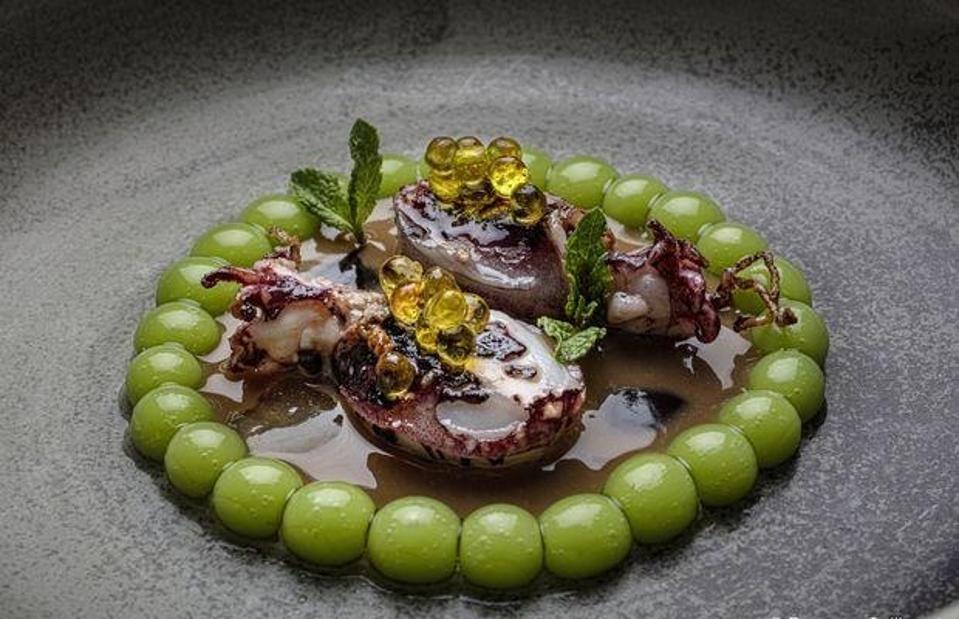 A dish at Disfrutar Restaurant, Barcelona