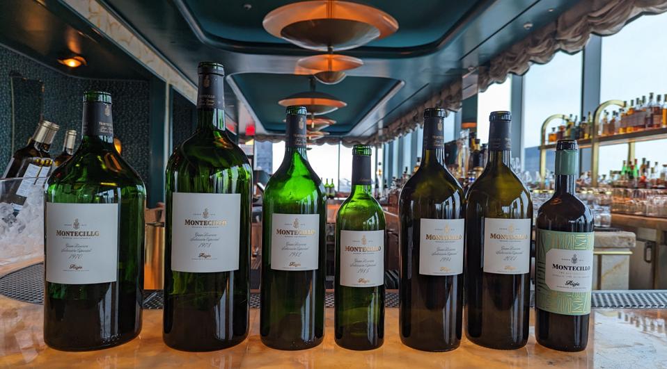 Lineup of Bodegas Montecillo wines