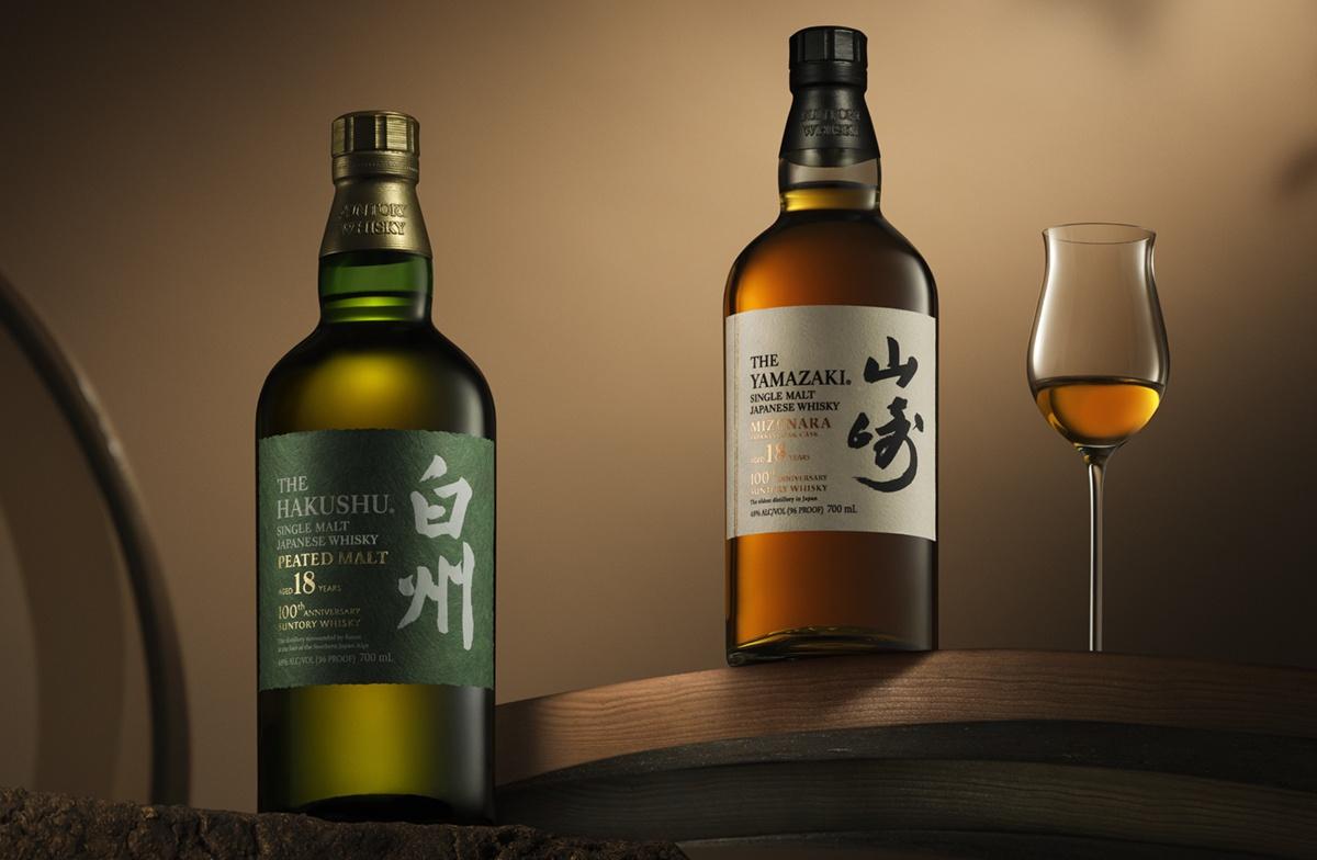 Limited edition bottles of Hakushu and Yamazaki whisky