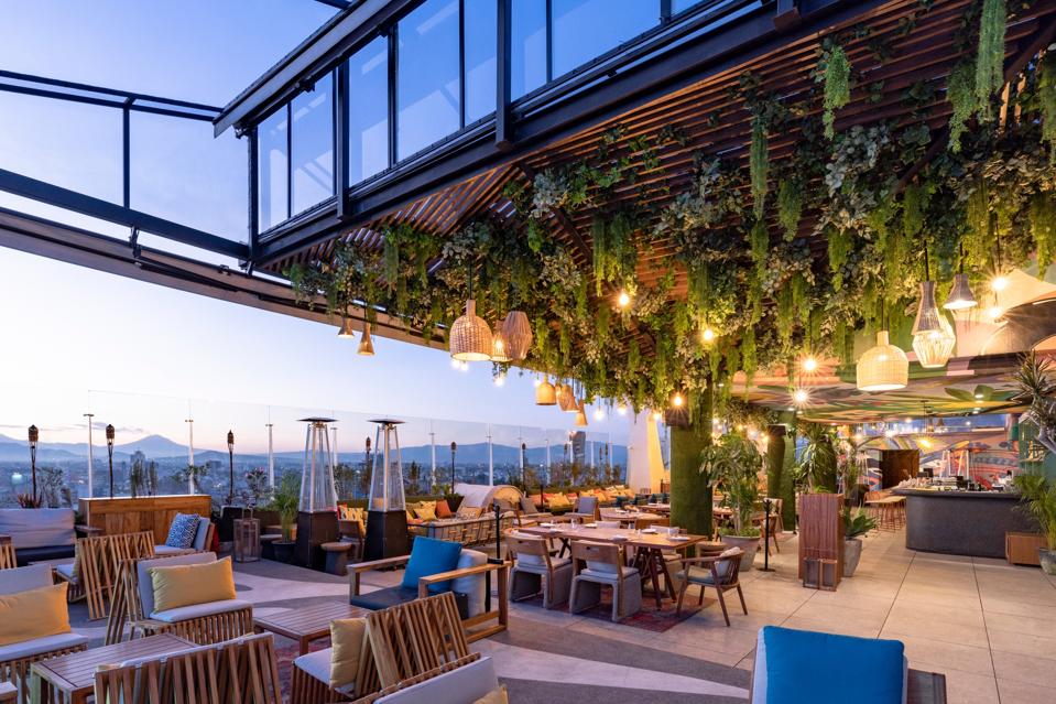 A view of Cabuya Rooftop restaurant and bar