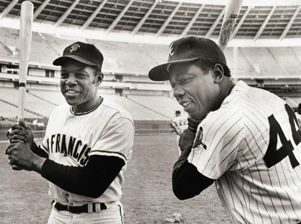 Willie Mays and Hank Aaron
