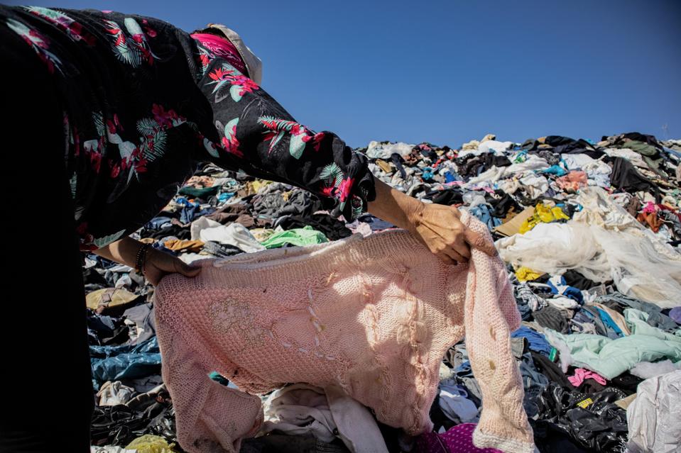 Cemetery for used clothes in the Atacama Desert