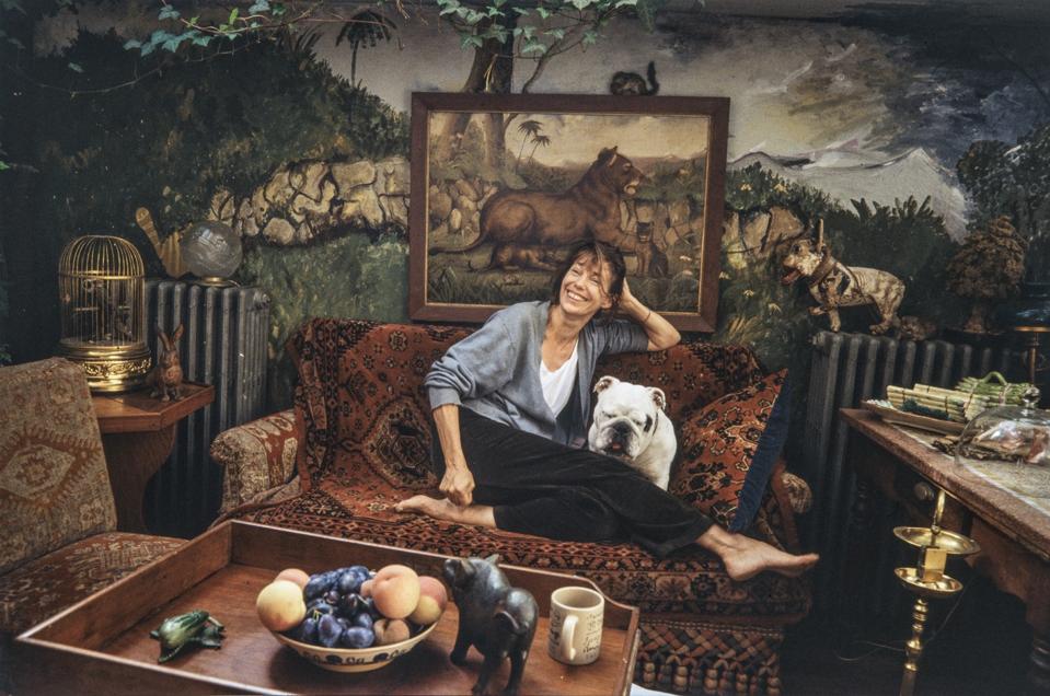Jane Birkin at home in Paris