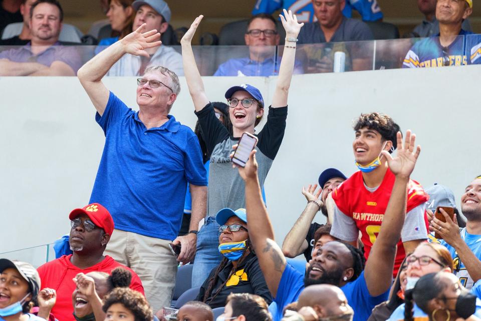 Community Corner at an LA Chargers game. 