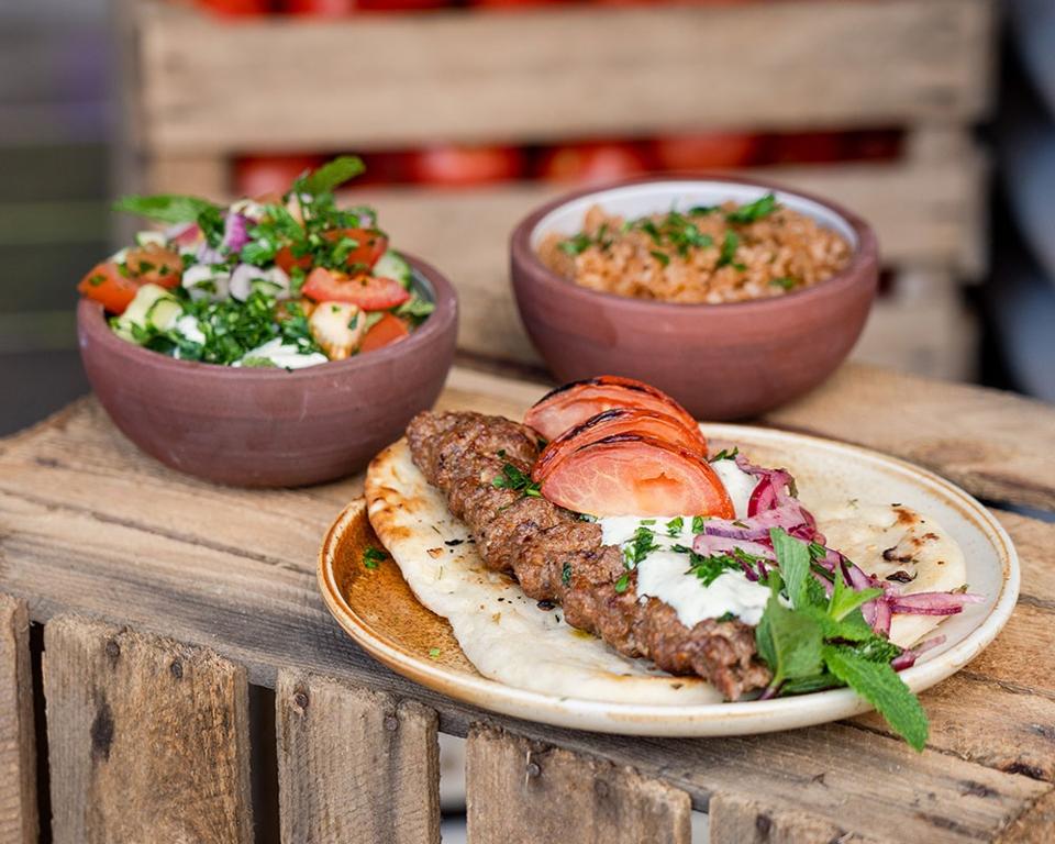 Some of the dishes offered at Gosht, which specializes in Kurdish street food.