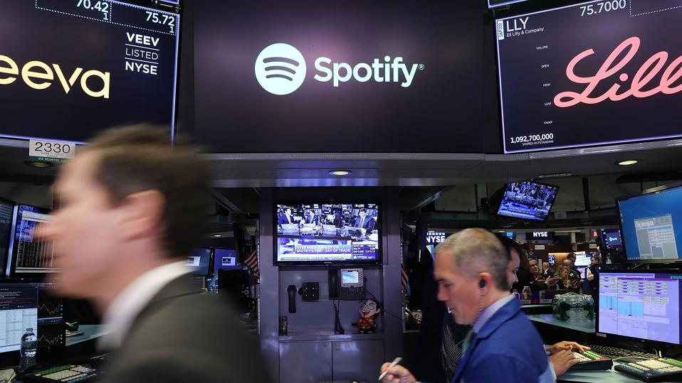 Music Streaming Service Spotify Goes Public On The New York Stock Exchange
