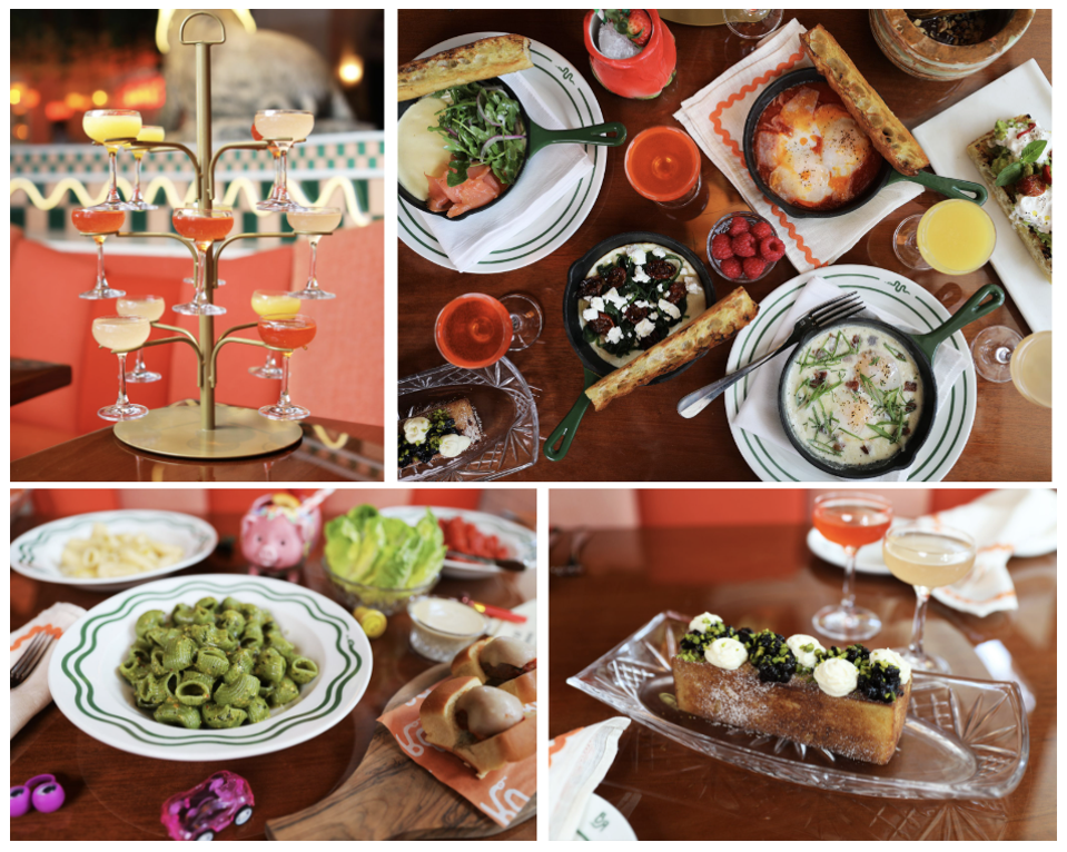 A selection of brunch dishes at Bad Roman's brunch