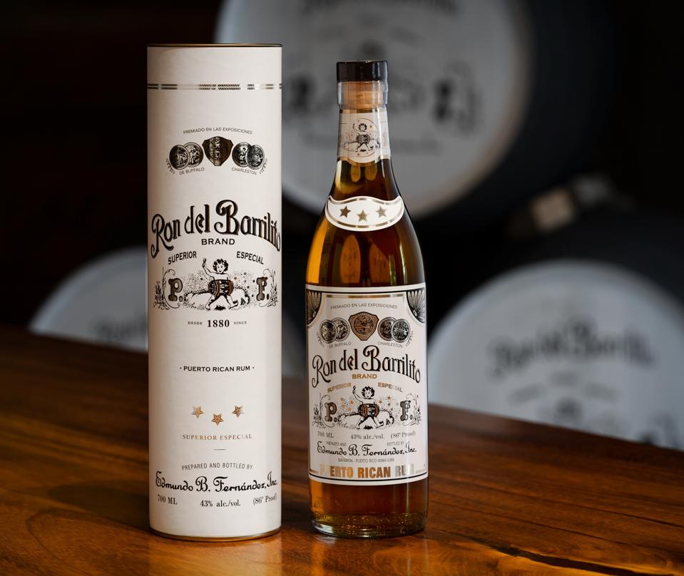 Bottle of Ron del Barrilito