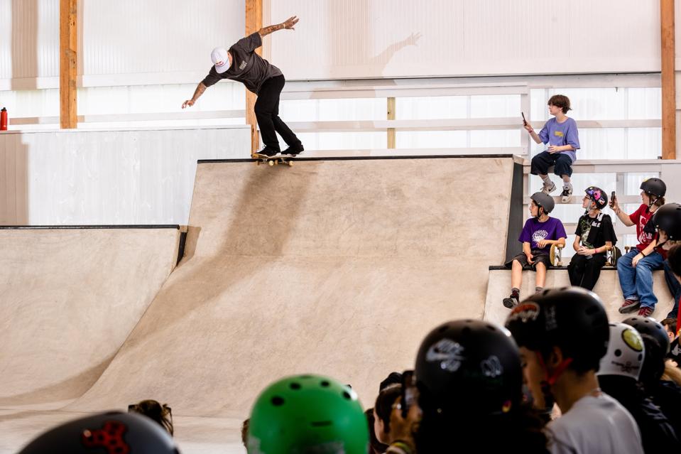Ryan Sheckler skates at the grand opening of Sandlot East at Woodward Pennsylvania