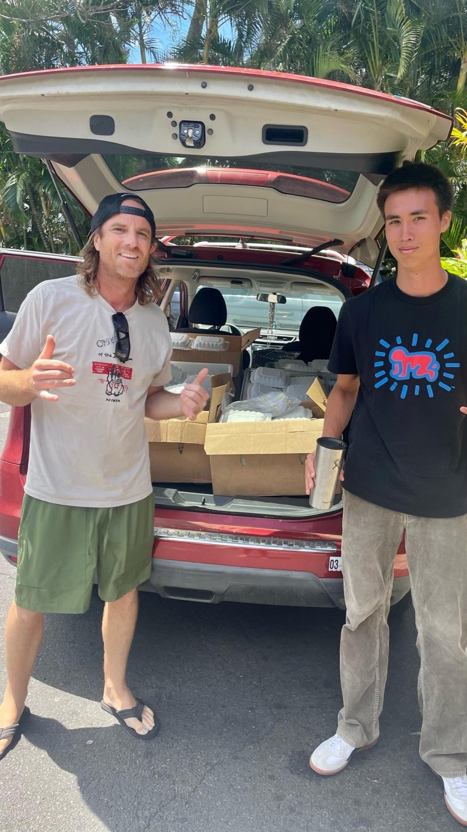 Locals are helping deliver restaurant meals to people in need across Western Maui.