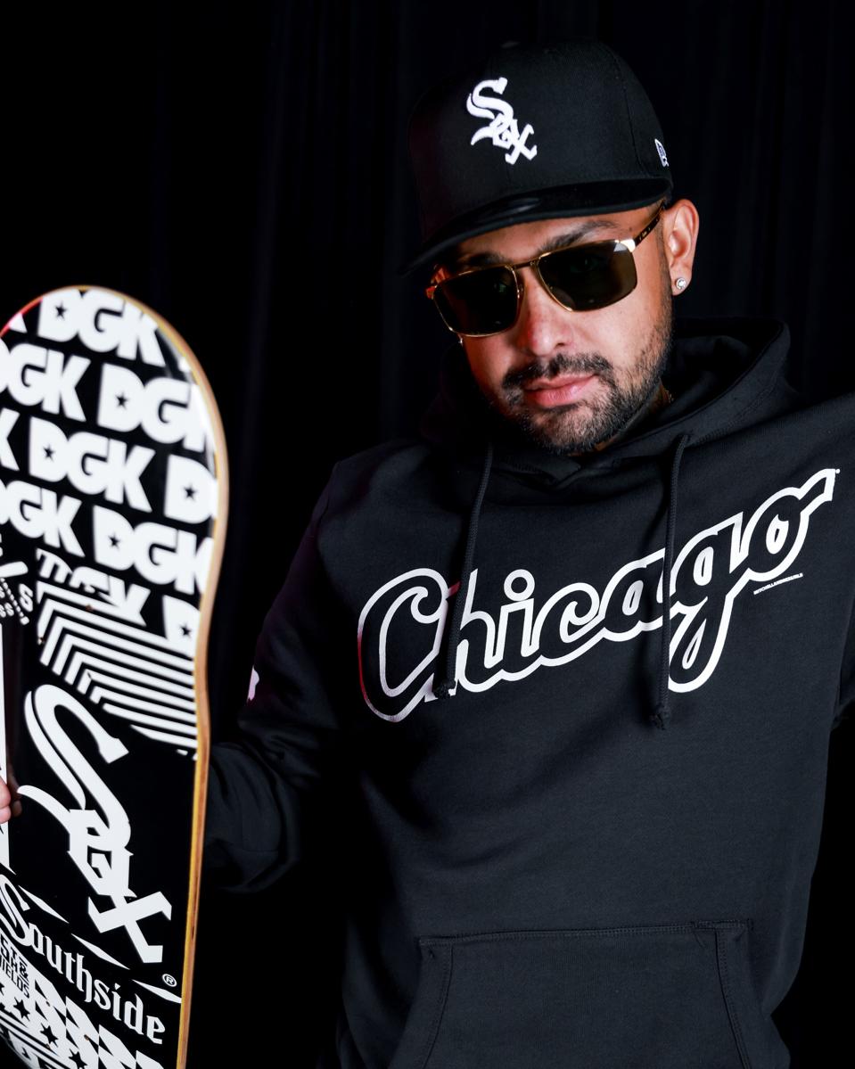 DGK pro skater Chaz Ortiz shows off limited edition collection with the Chicago White Sox