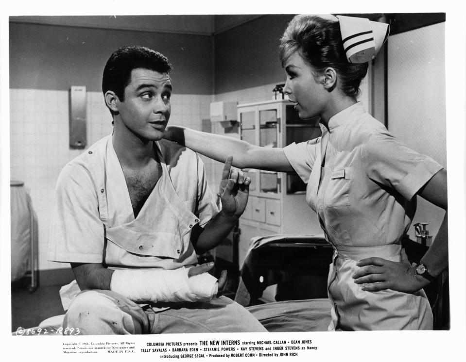 Michael Callan And Barbara Eden In 'The New Interns'