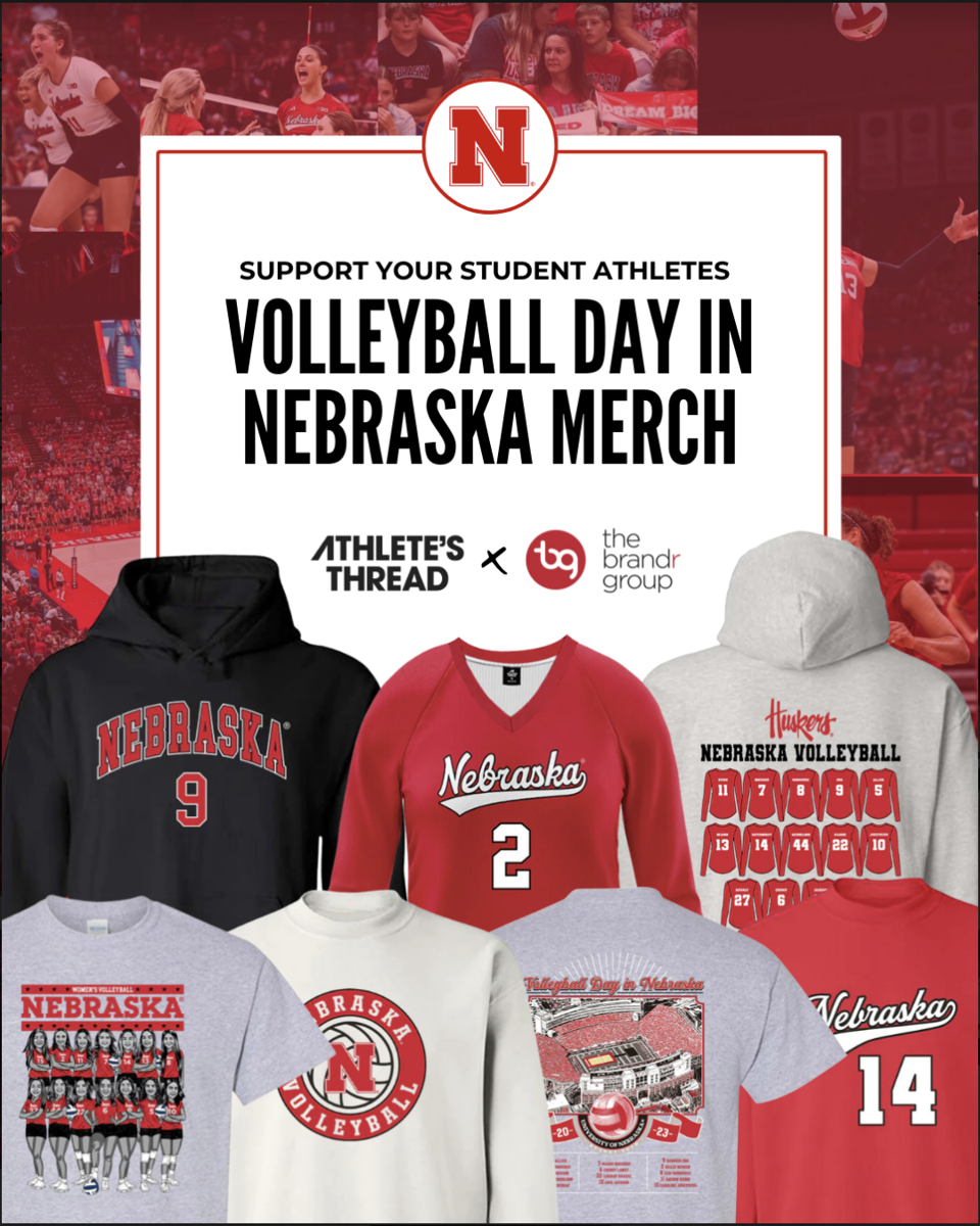 Athletes Thread merchandise featuring Nebraska Volleyball