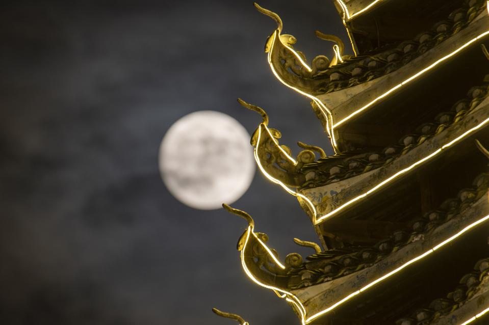 Supermoon Appear in Congjiang