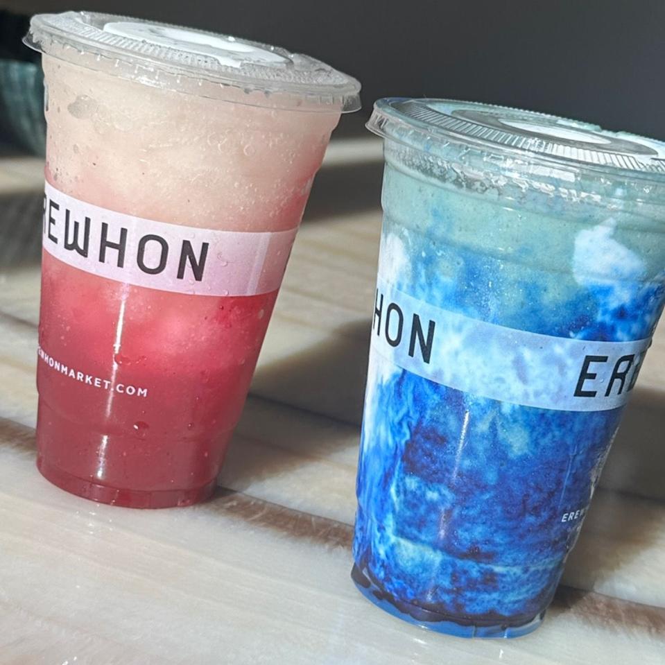 "Strawberry Lemonade Crush" and "Coconut Cloud", Photo Credit: Courtesy of Erewhon