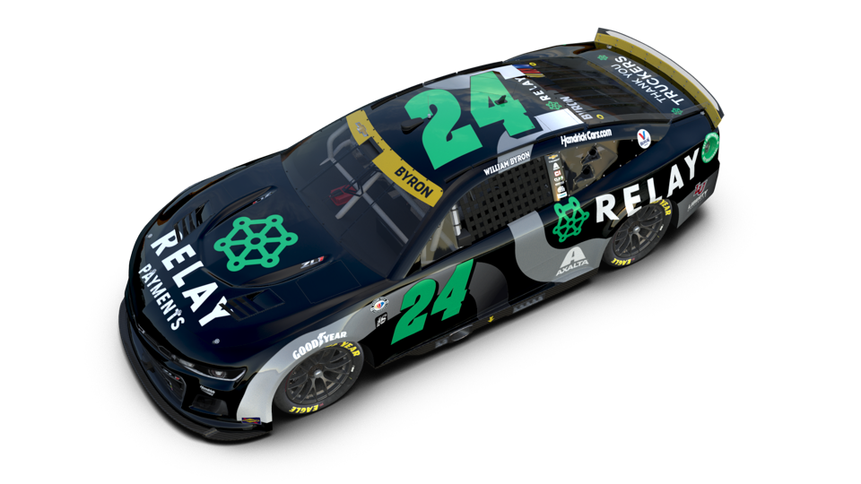 William Byron pilots the No. 24 car.