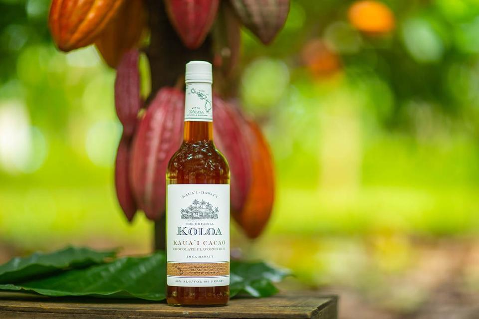 Kōloa Kauaʻi Cacao Rum is infused with cacao nibs from Lydgate Farms Kauaʻi Chocolate