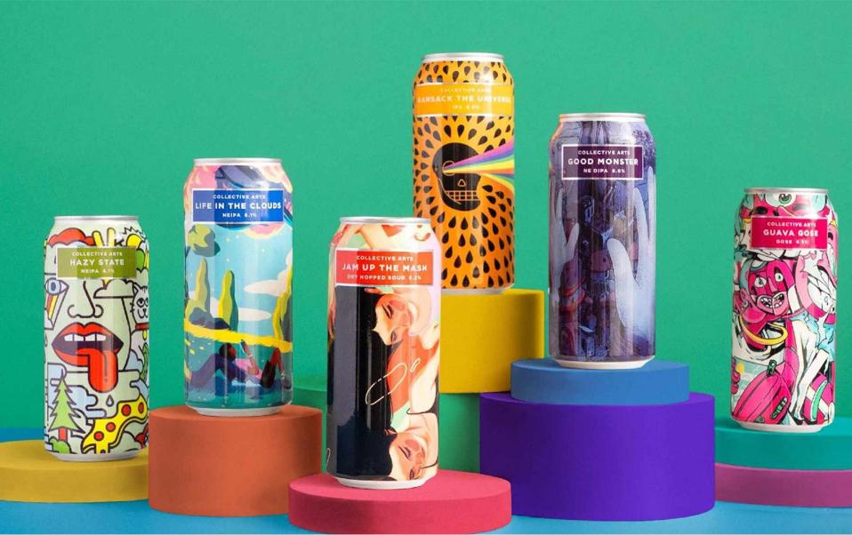 A selection of craft beers from Collective Arts Brewing.