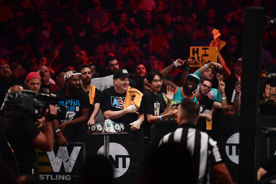 WASHINGTON, DC - OCTOBER 2: Fans react to Nyla Rose (not in th