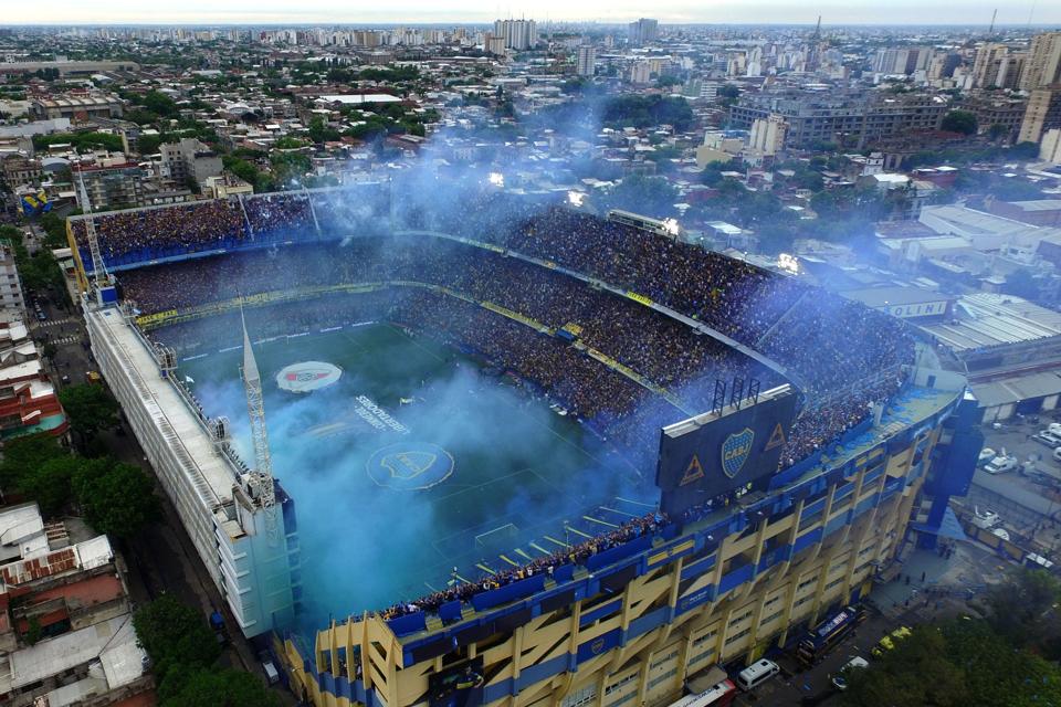 Superclásico Boca Juniors River Plate stadium aerial view