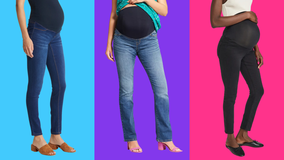 Maternity colored online skinny jeans