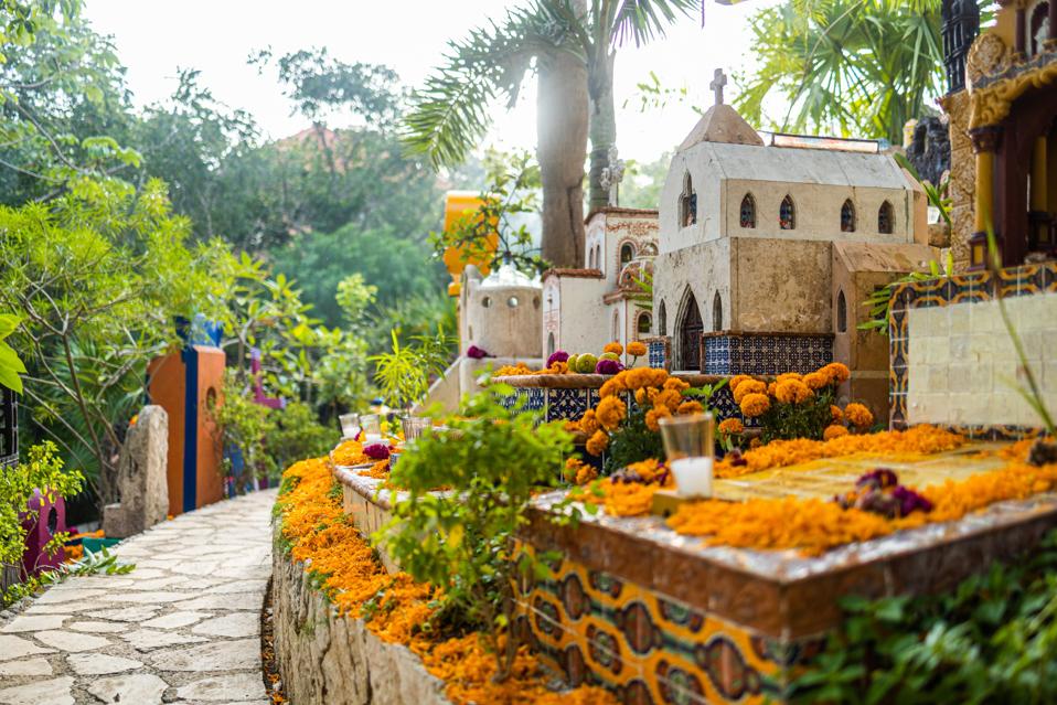 Day of the Dead decorations at Xcaret