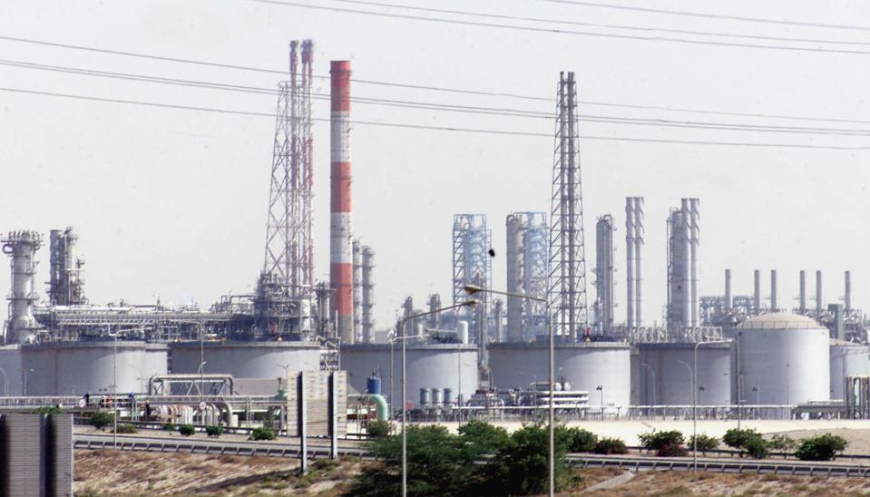 An oil installation in Saudi Arabia.