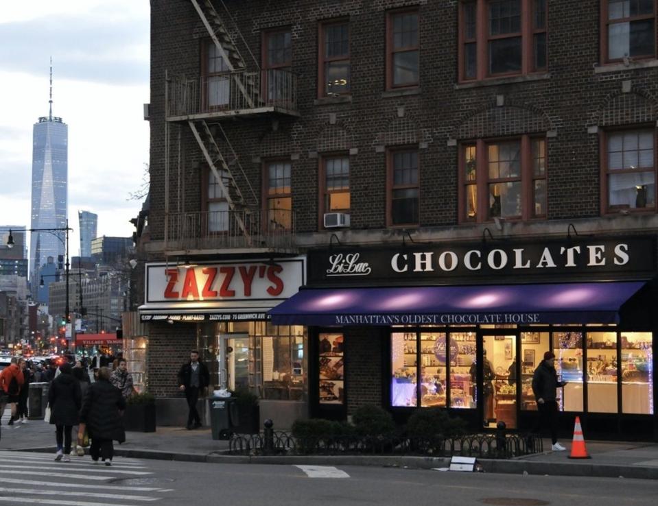 Exterior of Li-Lac Chocolates in Greenwich Village