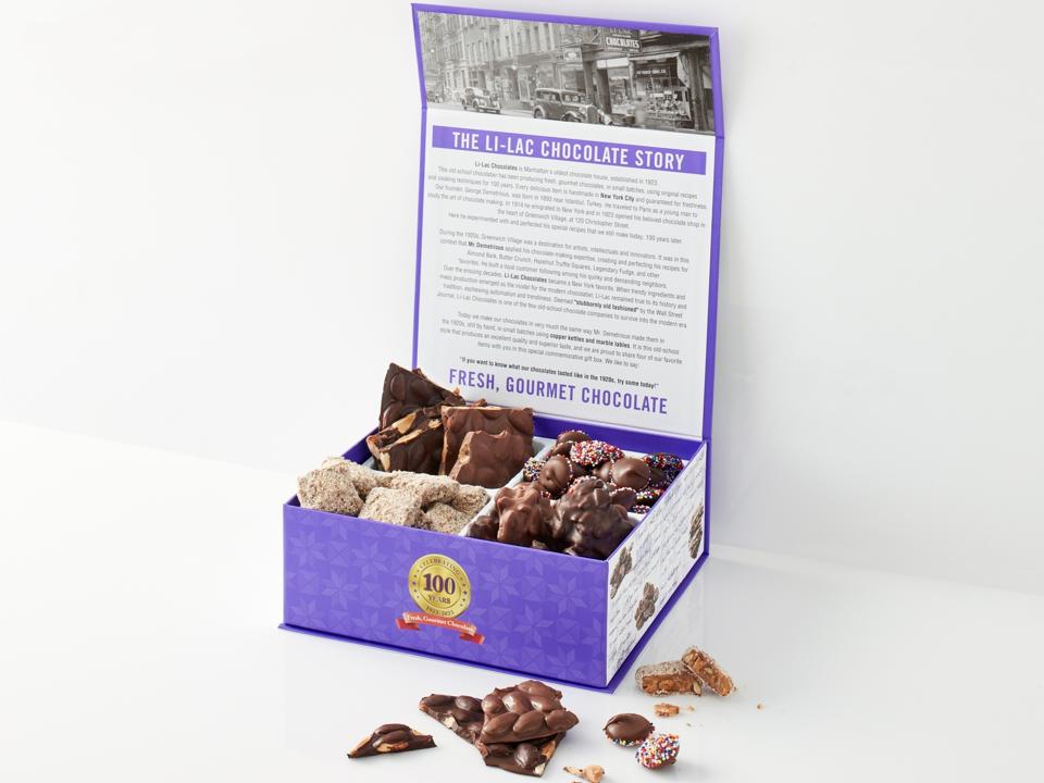 Four original chocolates featured in 100th Anniversary Box