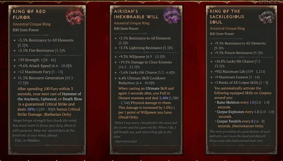 Here Are Diablo 4's Five New Malignant Rings, Patched In Soon