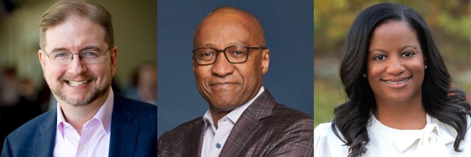 Joe Atkinson, Mohamed Kande and Yolanda Seals-Coffield