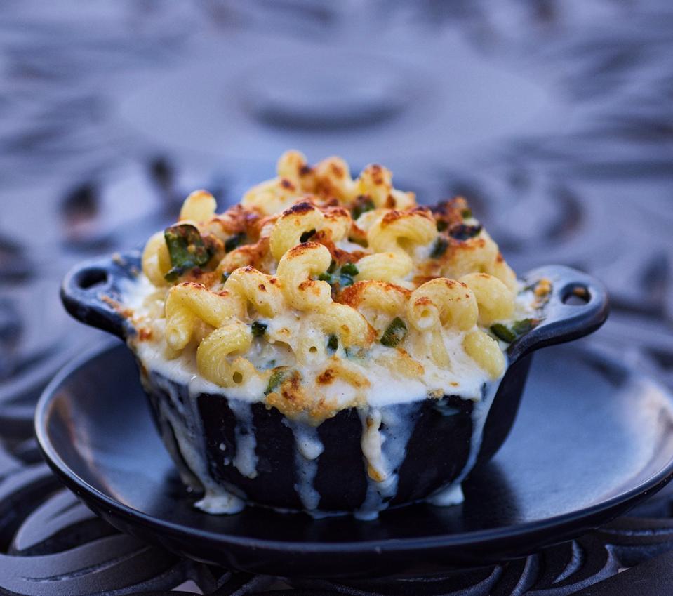 Poblano mac and cheese at Mariposa Latin Grill in Sedona, AZ