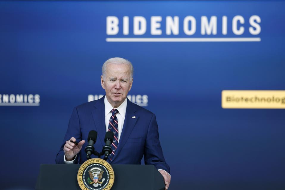 President Biden Delivers Remarks From The White House On His Administration's Handling Of The Economy