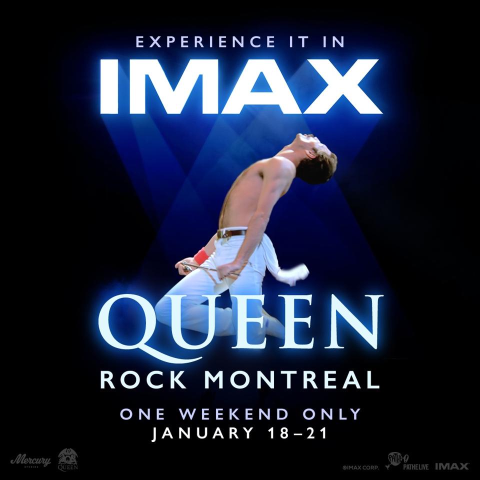Art for 'Queen Rock Montreal,' which will be screened in IMAX in January 2024.