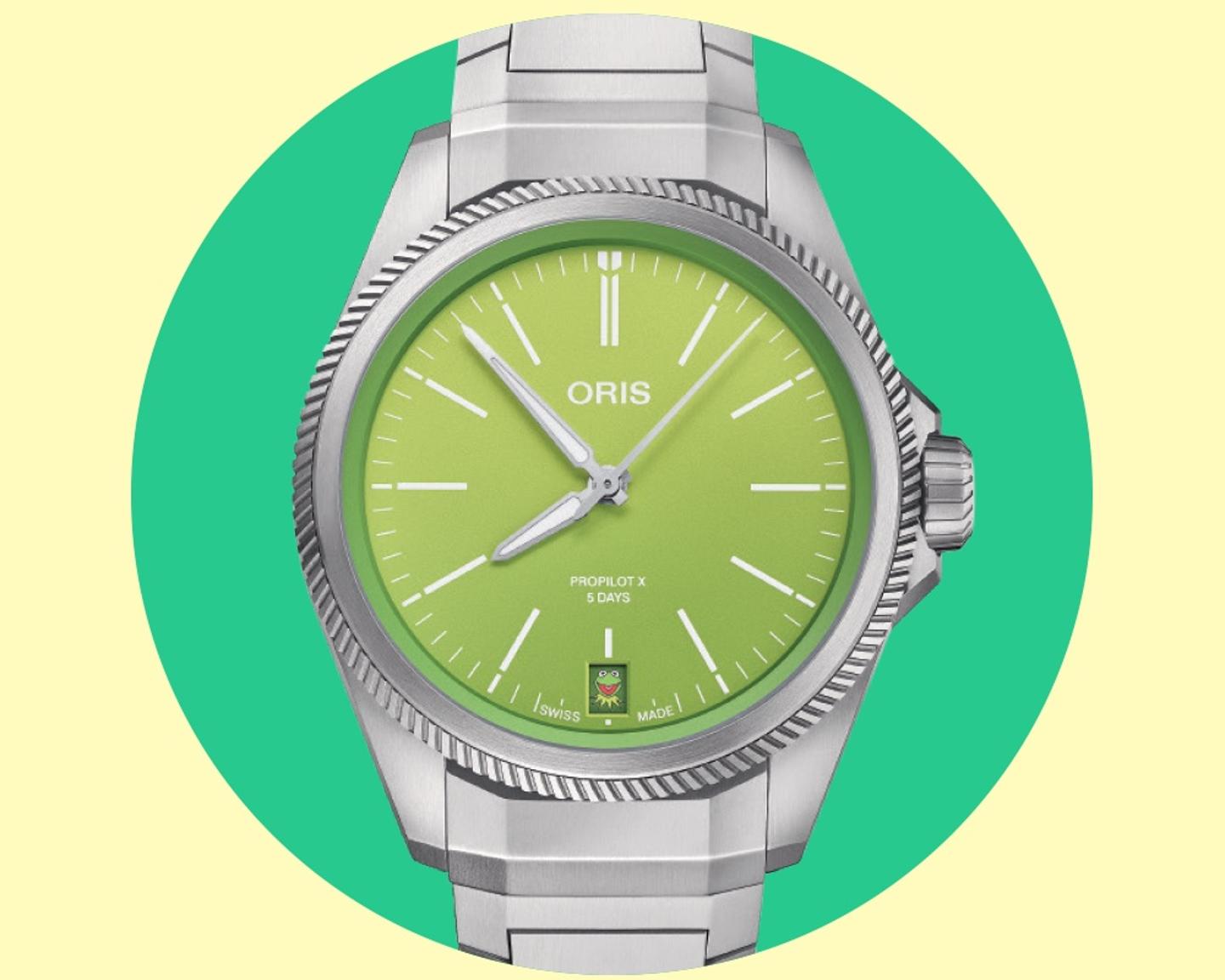 Watches_Candyland-INLINE-Oris ProPilot x Kermit Edition ($4,600)