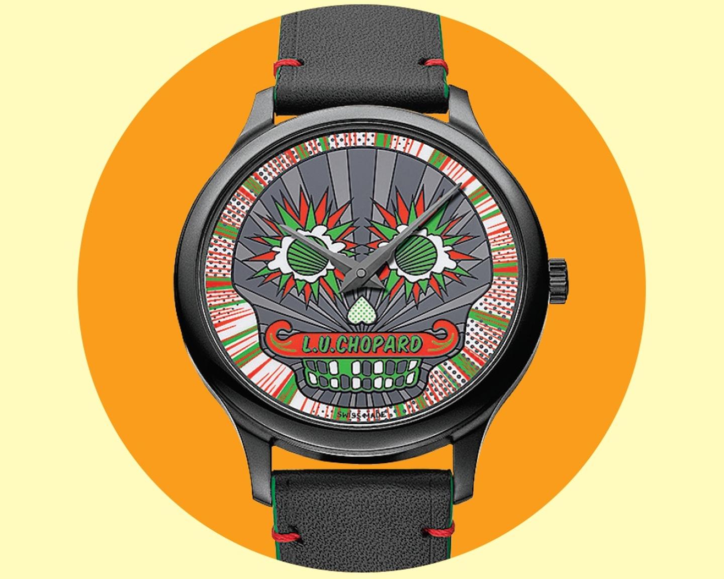 Watches_Candyland-INLINE-Chopard L.U.C.%0DSkull One Calavera%0DPop Art ($11,500)