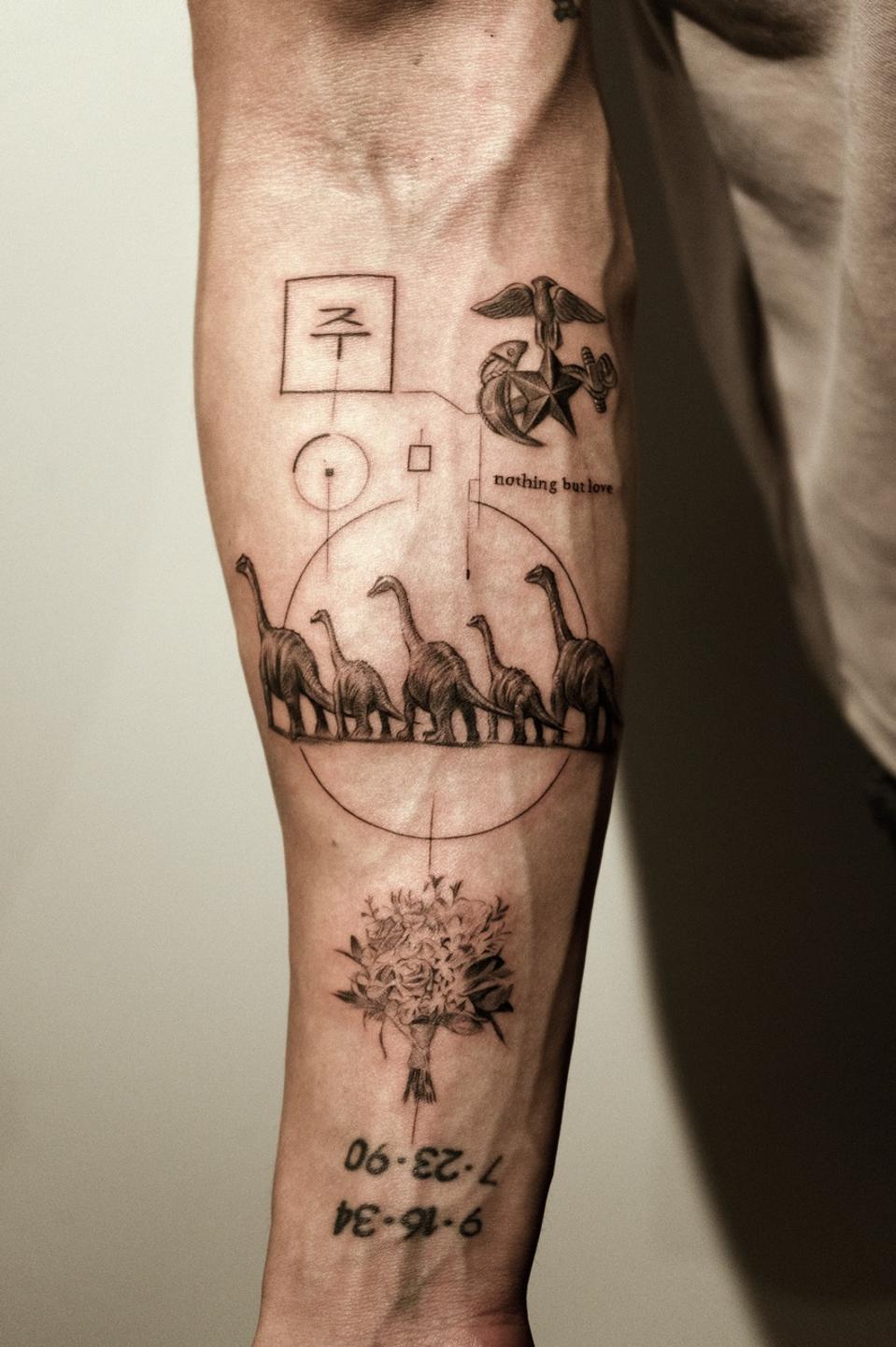 This Tattoo Artist Creates Chic Maps Based On Your Personal Memories, image size:959x1441