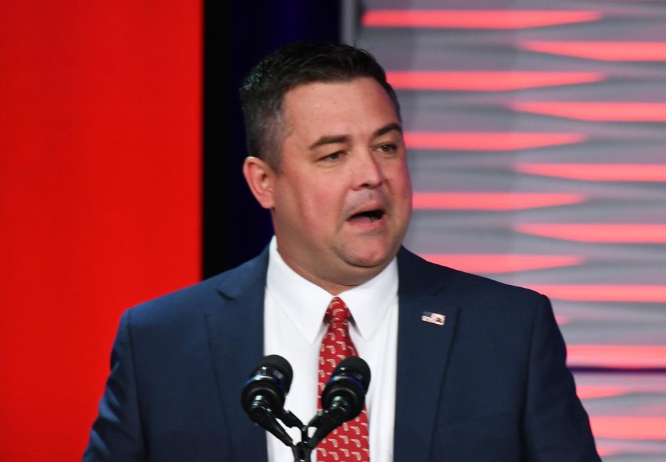 Florida GOP Chairman Christian Ziegler addresses attendees...
