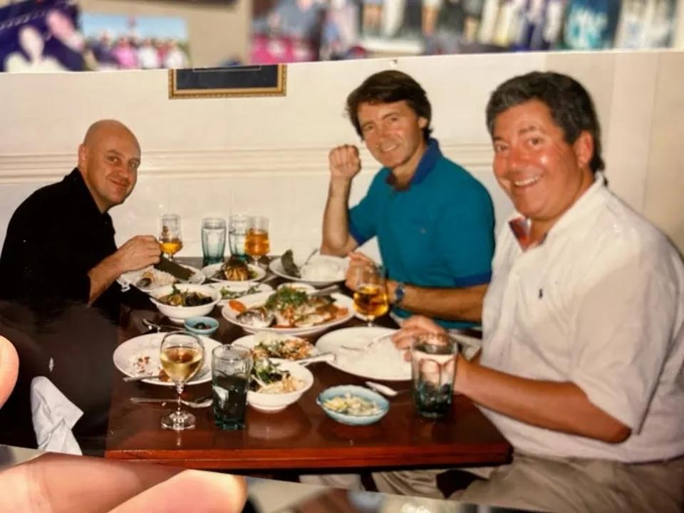 Andy Dias Blue Enjoying a Meal with Steve Spurrier & Friends