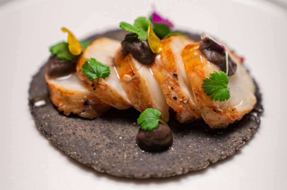 Teodoro's lobster and beans taco