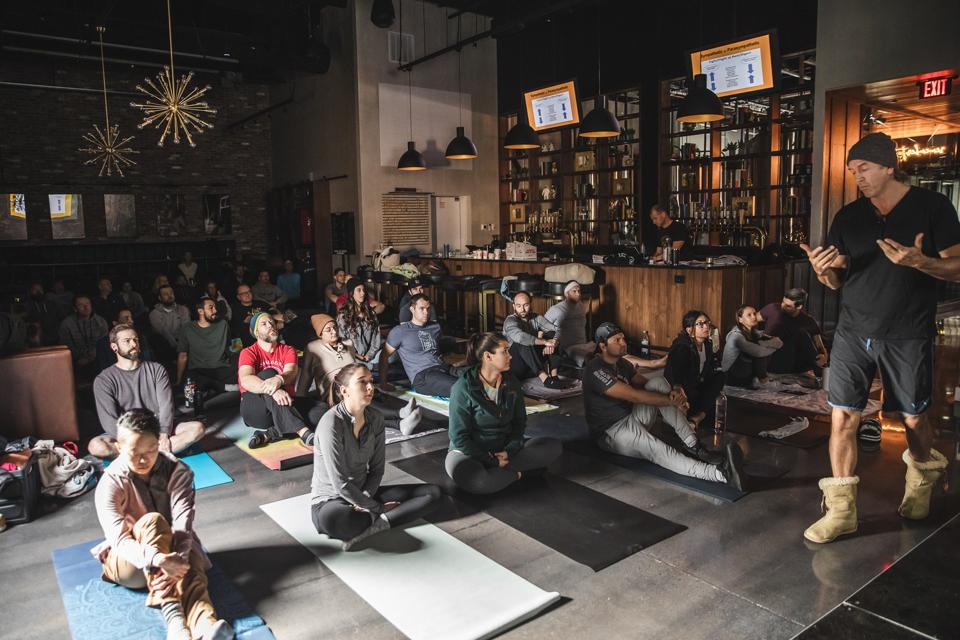 Go Brewing regularly has health and wellness events take place inside their Naperville, Illinois, taproom.