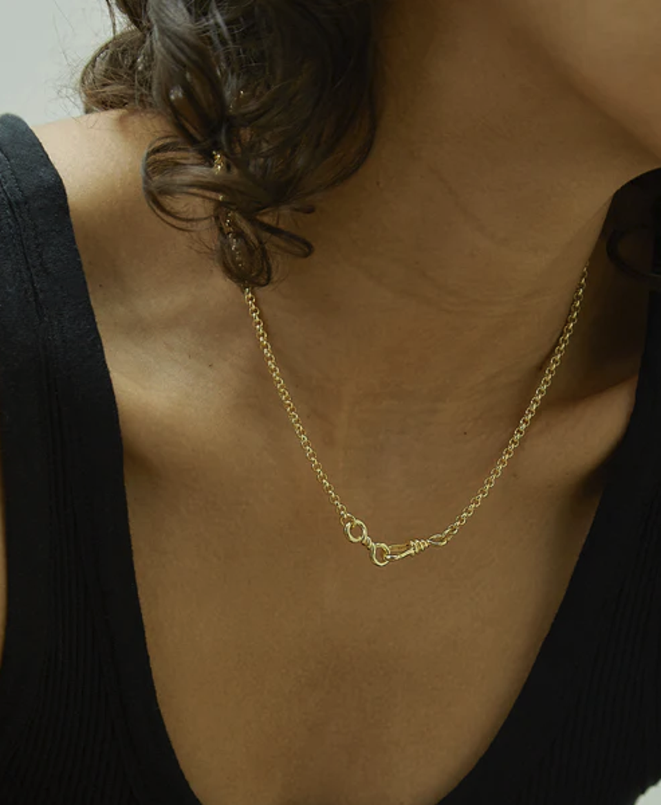 Marena Gold Herringbone Flat Chain Necklace I Bonheur Jewelry – Bonheur., image size:959x1168