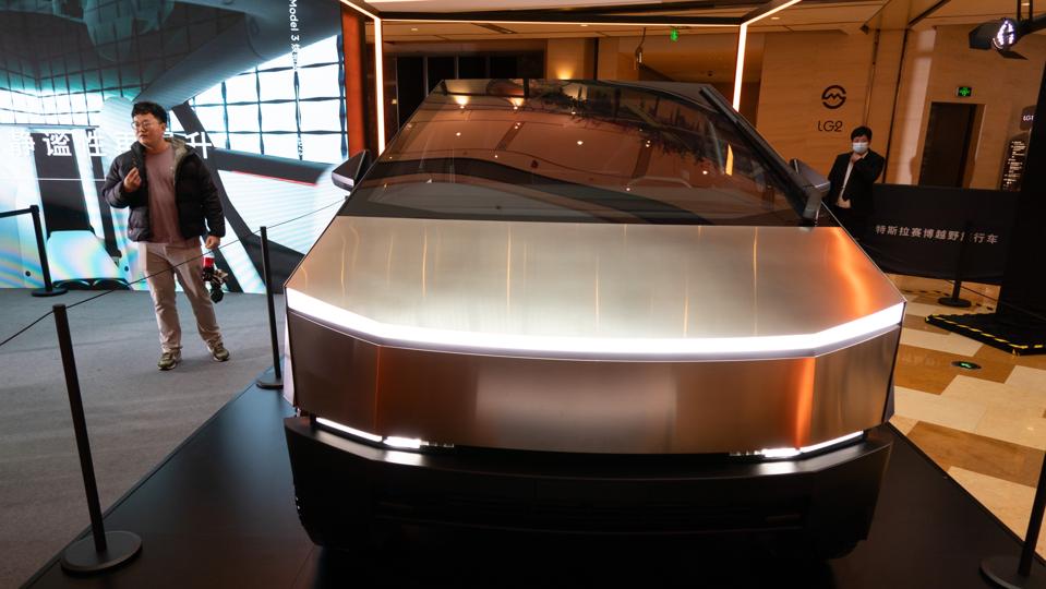 Tesla Cybertruck on Display in Shanghai