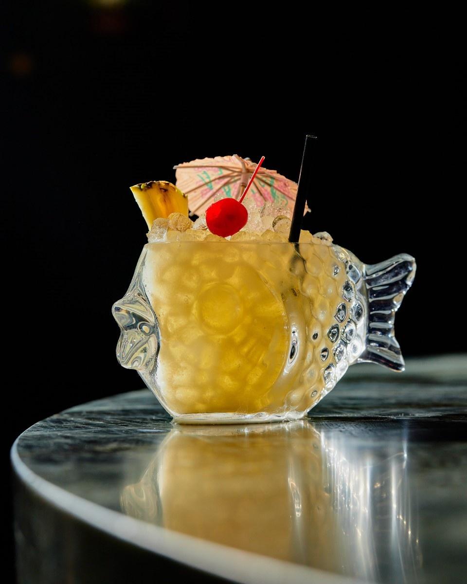 yuzu colada cocktail