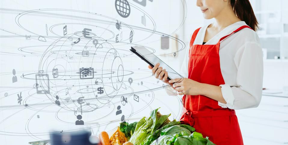 Cooking and technology concept. Dietitian. Nutrition.